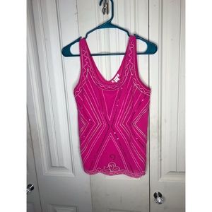 Boutique pink & sequin tank